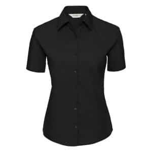 camicia da lavoro a maniche corte da donna 100 cotone russell