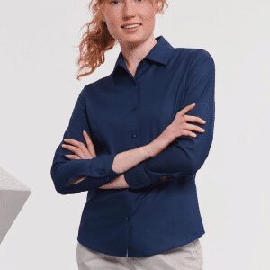Ladies' Long Sleeve Easy Care Oxford Shirt   Russell (1)