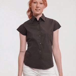 Ladies' Short Sleeve Easy Care Fitted Shirt   Russell (1)
