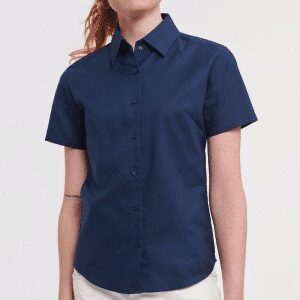 Ladies' Short Sleeve Easy Care Oxford Shirt   Russell (4)