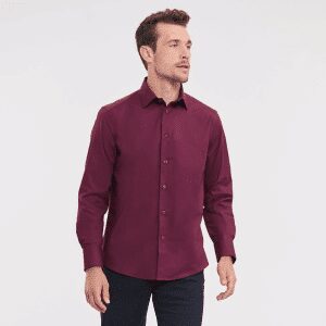 Men's Long Sleeve Easy Care Fitted Shirt   Russell (4)
