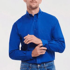 Men's Long Sleeve Easy Care Oxford Shirt   Russell (1)