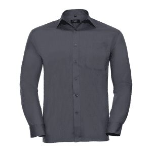 Men's Long Sleeve PolyCotton Poplin Shirt   Russell (2)