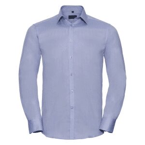 Men's Long Sleeve Tailored Herringbone Shirt   Russell (5)