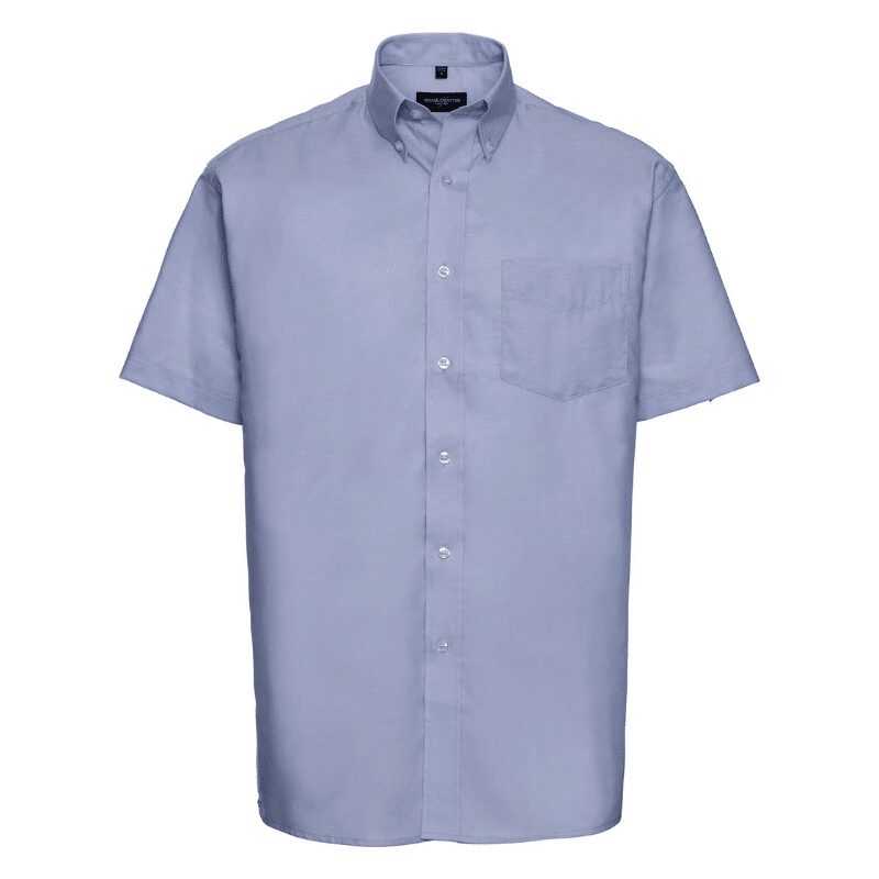 Men's Short Sleeve Easy Care Oxford Shirt   Russell (4)